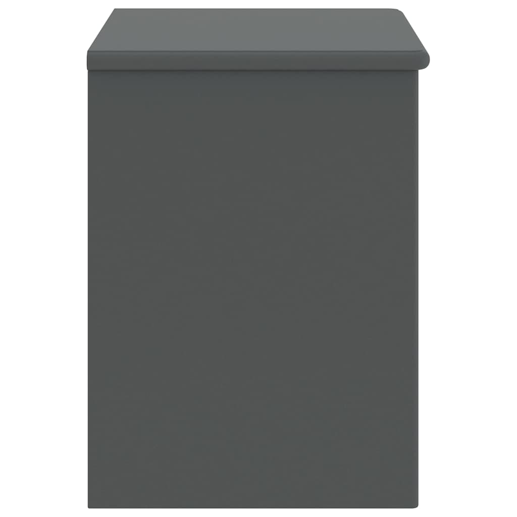 vidaXL Bedside Cabinet | Dark grey | Solid pinewood | Compact | Bedside Cabinet 3
