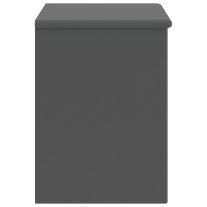 vidaXL Bedside Cabinet | Dark grey | Solid pinewood | Compact | Bedside Cabinet 3