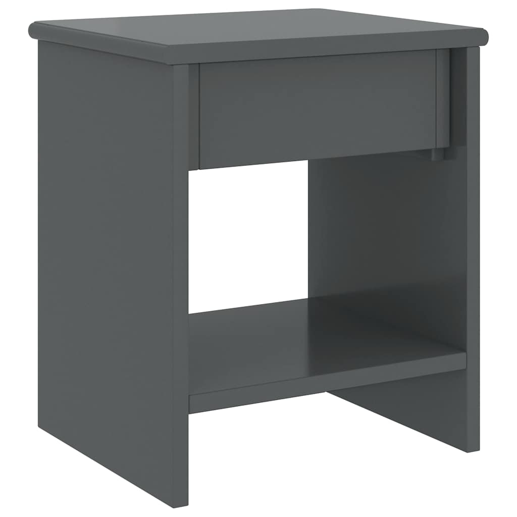 vidaXL Bedside Cabinet | Dark grey | Solid pinewood | Compact | Bedside Cabinet 4