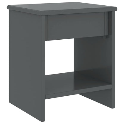vidaXL Bedside Cabinet | Dark grey | Solid pinewood | Compact | Bedside Cabinet 4