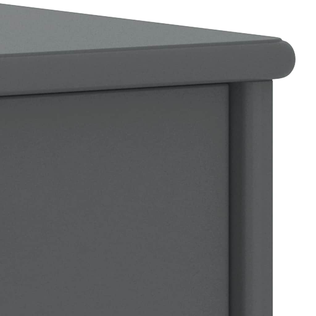 vidaXL Bedside Cabinet | Dark grey | Solid pinewood | Compact | Bedside Cabinet 5