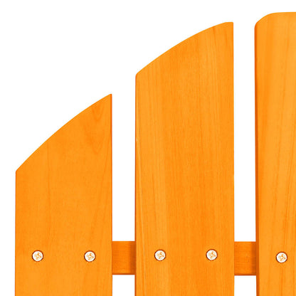 vidaXL Garden Adirondack Chair with Ottoman Solid Fir Wood Orange 6