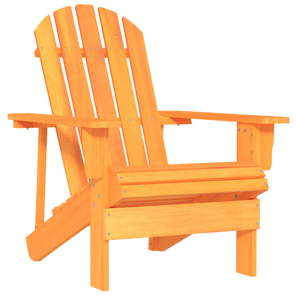Garden Adirondack Chair Solid Fir Wood Orange