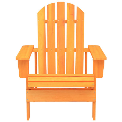 Garden Adirondack Chair Solid Fir Wood Orange
