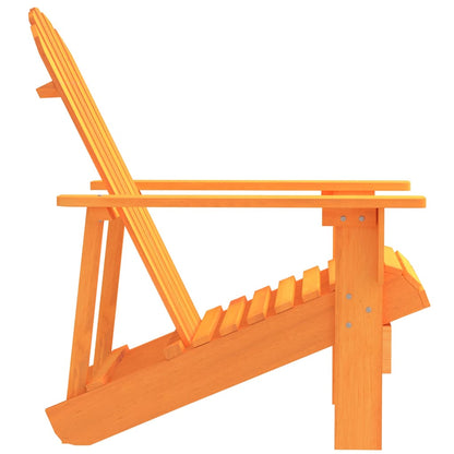 Garden Adirondack Chair Solid Fir Wood Orange