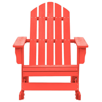 Garden Adirondack Rocking Chair Solid Fir Wood Red
