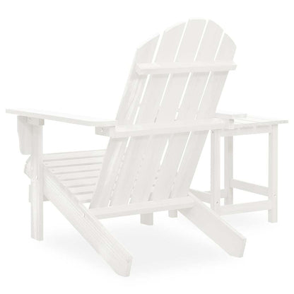 vidaXL Garden Adirondack Chair with Table Solid Fir Wood White 4