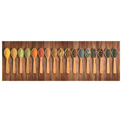 315958 vidaXL Kitchen Carpet Washable Spoons 60x300 cm 1