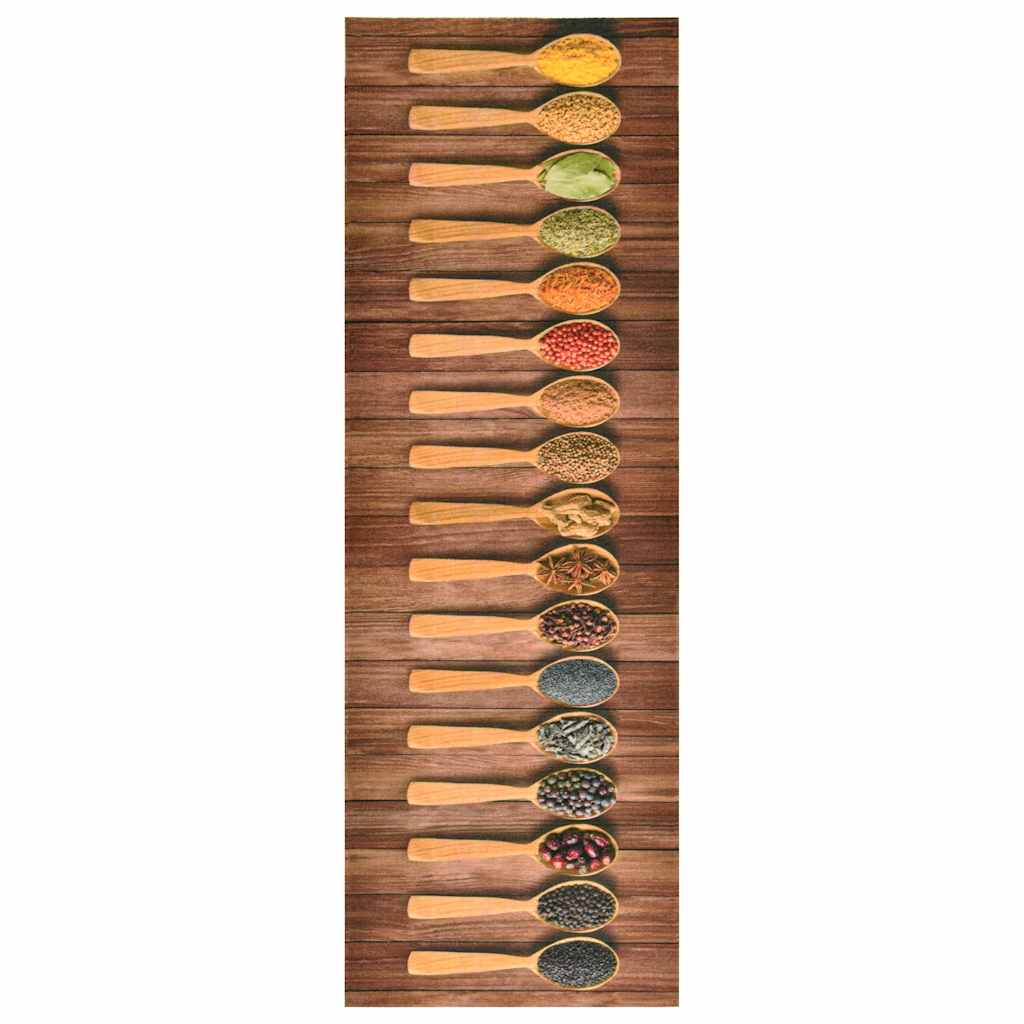 315958 vidaXL Kitchen Carpet Washable Spoons 60x300 cm 2