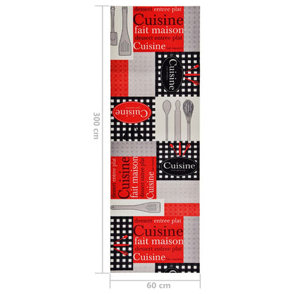 vidaXL Kitchen Carpet | Multicolour | Polyamide | 60x300 cm | Kitchen Carpet 6