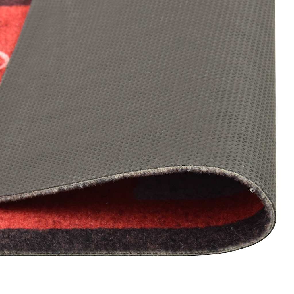 vidaXL Kitchen Carpet | Red, Black, Grey | Polyamide, Latex | 60x300 cm 4