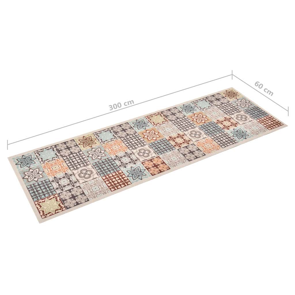 vidaXL Kitchen Carpet | Mosaic Colour | Polyamide surface with latex backing 5