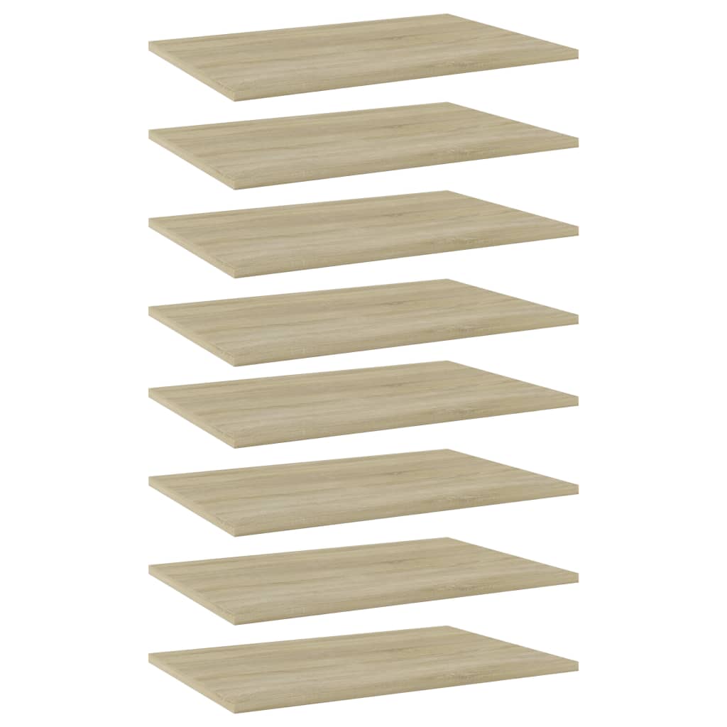 805257 vidaXL Bookshelf Boards 8 pcs Sonoma Oak 60x40x1,5 cm Engineered Wood 1