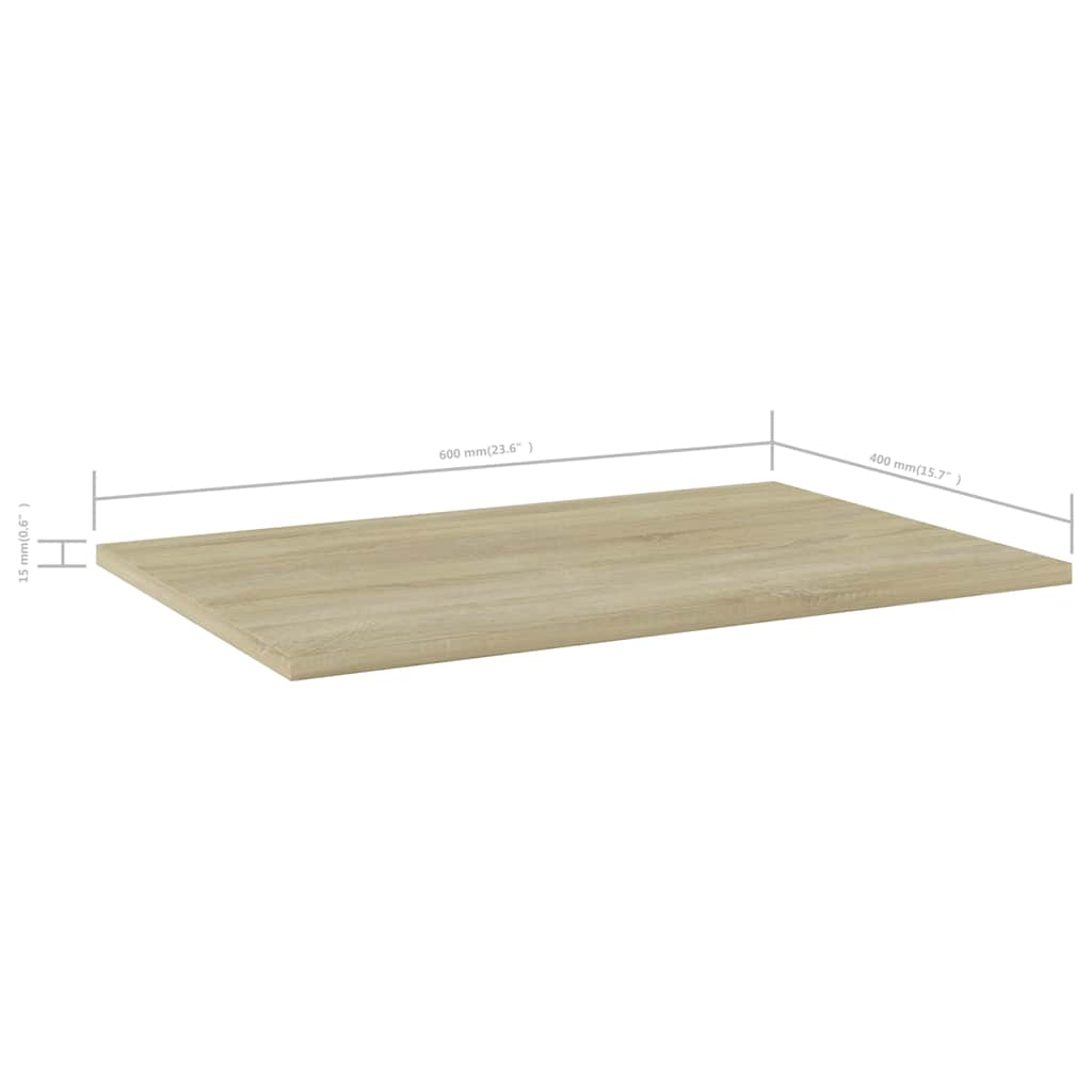 805257 vidaXL Bookshelf Boards 8 pcs Sonoma Oak 60x40x1,5 cm Engineered Wood 6
