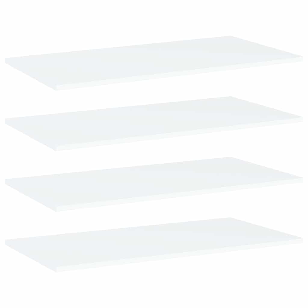 805330 vidaXL Bookshelf Boards 4 pcs White 80x40x1,5 cm Engineered Wood 1