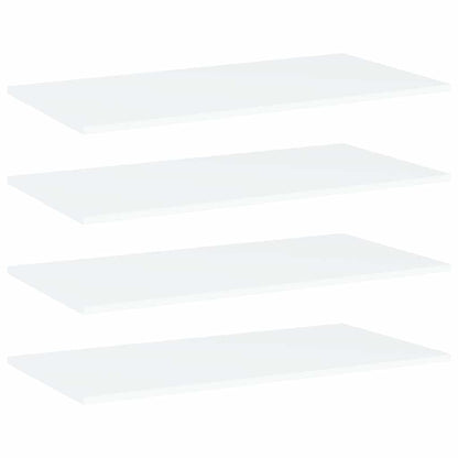 805330 vidaXL Bookshelf Boards 4 pcs White 80x40x1,5 cm Engineered Wood 1