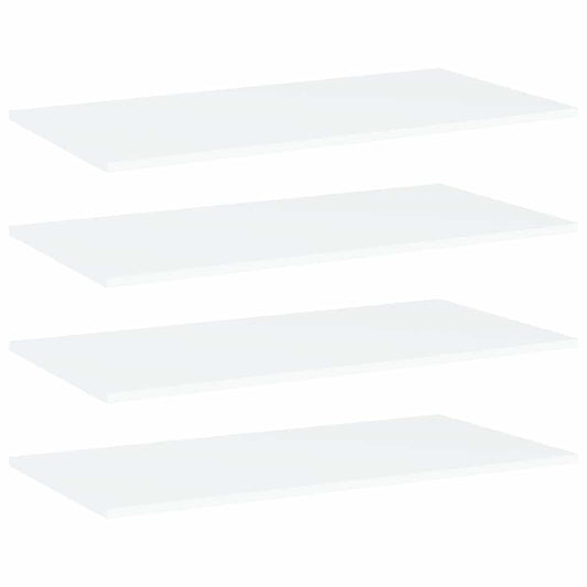 805330 vidaXL Bookshelf Boards 4 pcs White 80x40x1,5 cm Engineered Wood 1