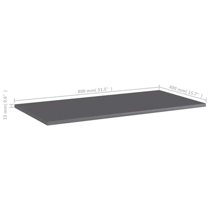 805345 vidaXL Bookshelf Boards 8 pcs High Gloss Grey 80x40x1,5 cm Engineered Wood 5