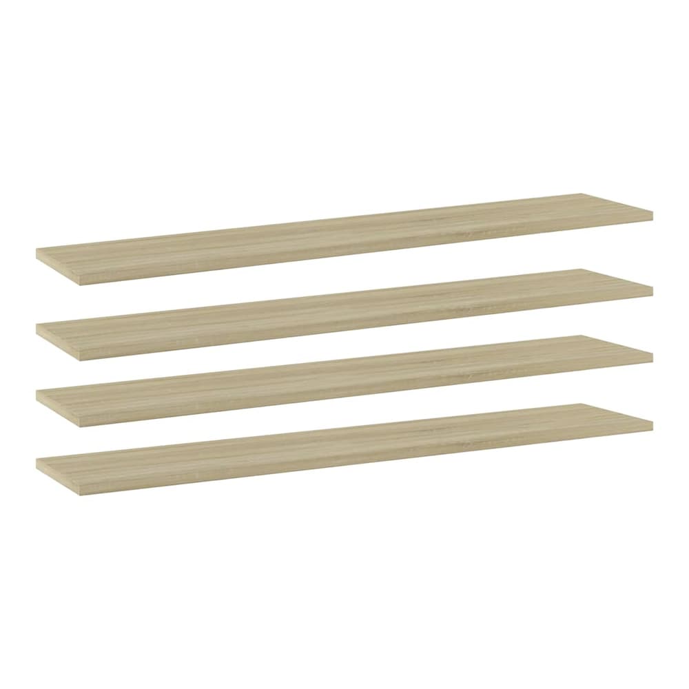 vidaXL Bookshelf Boards 100x20x1.5 cm Engineered Wood 4 pcs