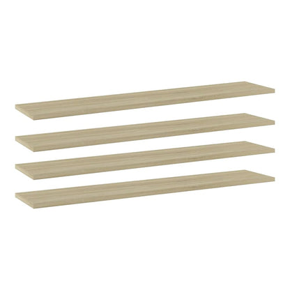 vidaXL Bookshelf Boards 100x20x1.5 cm Engineered Wood 4 pcs