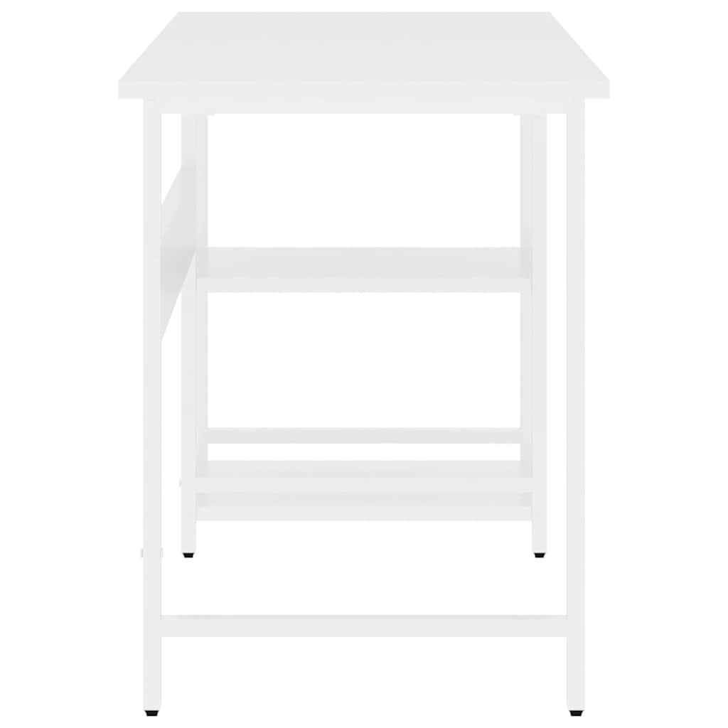 vidaXL Computer Desk | White | MDF, powder-coated metal | Medium | Durable 4