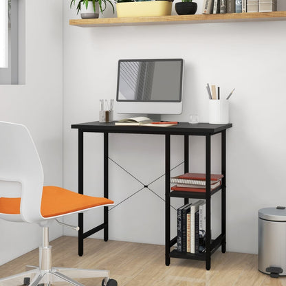 vidaXL Computer Desk | Black | MDF and powder-coated metal | Compact |  Durable 1