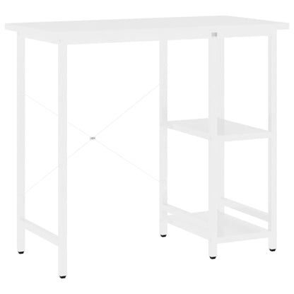 20555 vidaXL Computer Desk White 80x40x72 cm MDF and Metal 2