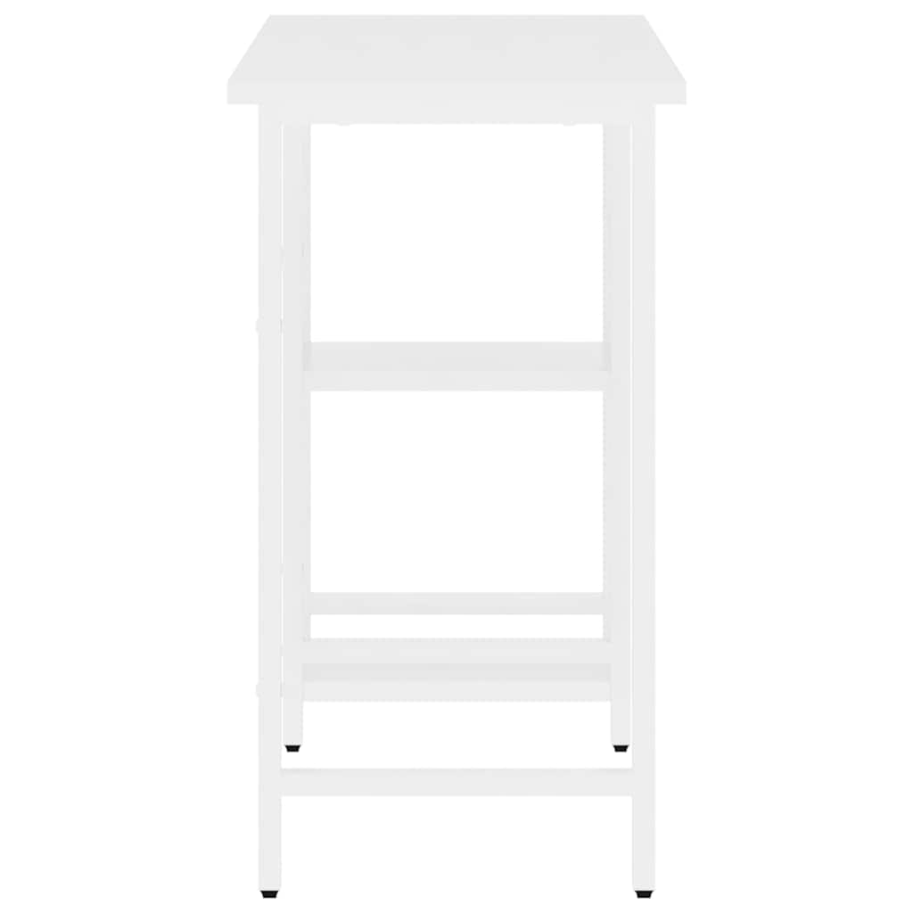 20555 vidaXL Computer Desk White 80x40x72 cm MDF and Metal 5