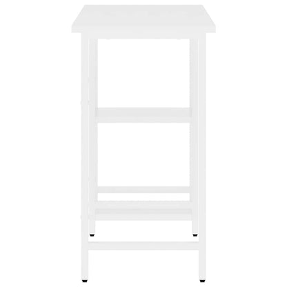 20555 vidaXL Computer Desk White 80x40x72 cm MDF and Metal 5