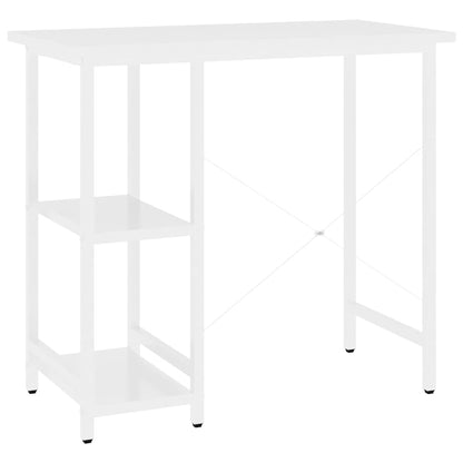 20555 vidaXL Computer Desk White 80x40x72 cm MDF and Metal 4
