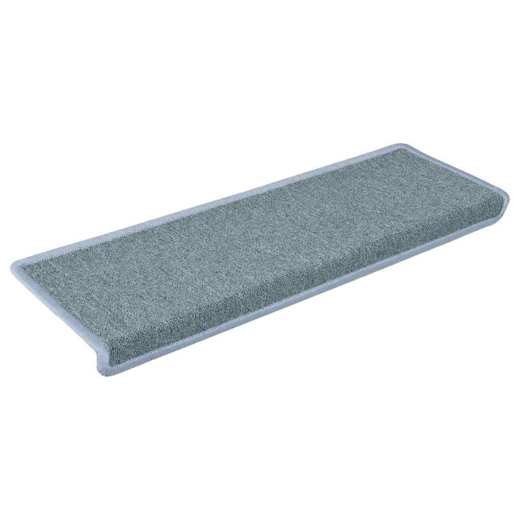 vidaXL Stair Tread | Set of 15 | Blue | Polypropylene | 65x21x4 cm | Non-slip 3