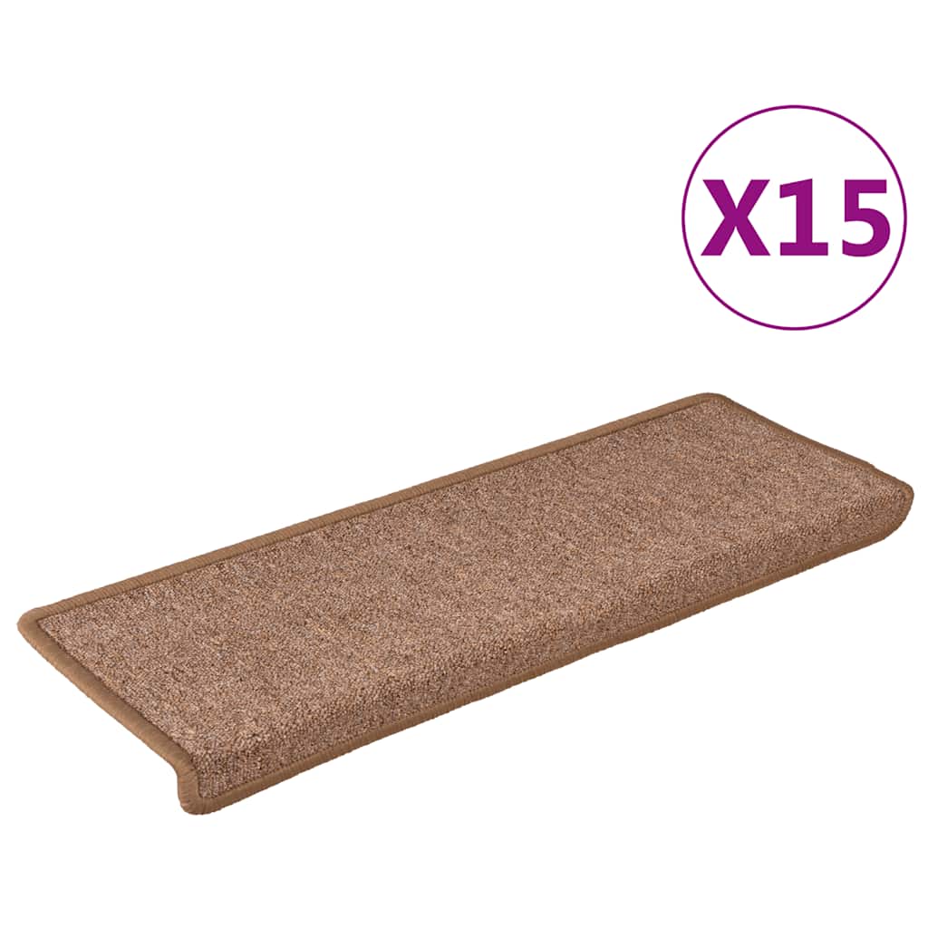 vidaXL Stair Tread | Set of 15 | Brown 2
