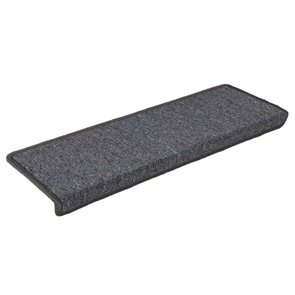 vidaXL Stair Tread | Set of 15 | Grey and black | 100% Polypropylene 3
