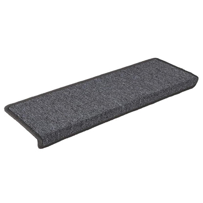 vidaXL Stair Tread | Set of 15 | Grey and black | 100% Polypropylene 3