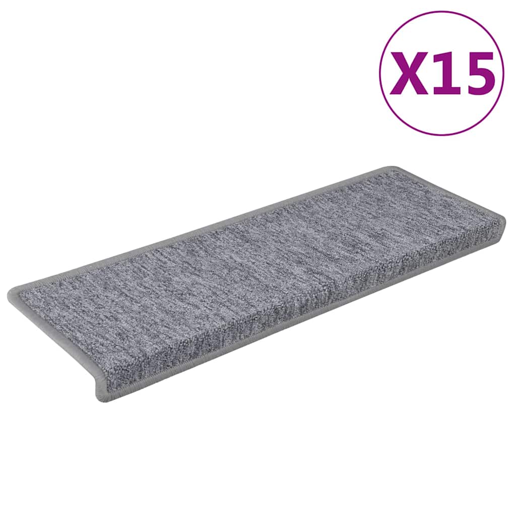 vidaXL Stair Tread | Set of 15 | White and Grey 2