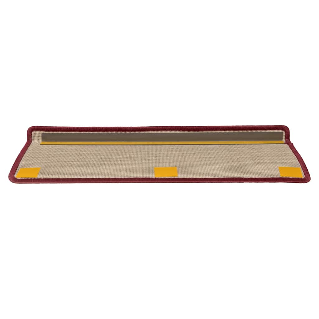 vidaXL Stair Tread | Set of 15 | Matte Red | 100% Polypropylene | Non-slip 5