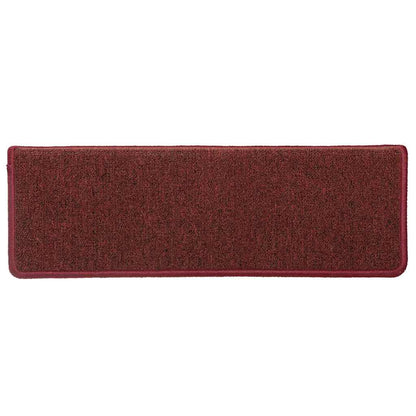 vidaXL Stair Tread | Set of 15 | Matte Red | 100% Polypropylene | Non-slip 6