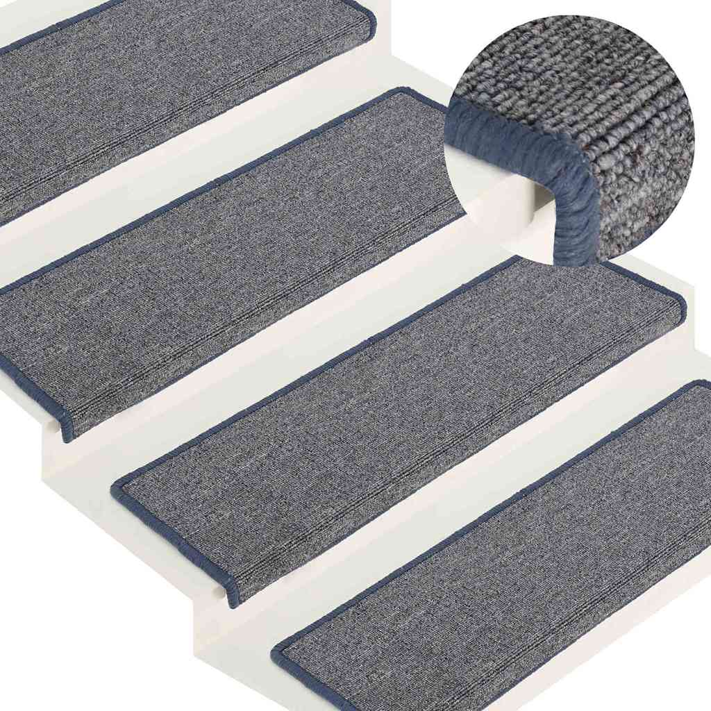 vidaXL Stair Tread | Set of 15 | Purple and Blue | 100% Polypropylene 1