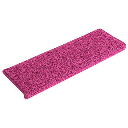 vidaXL Stair Tread | Set of 15 | Pink | 100% polypropylene | 65 x 21 x 4 cm 3