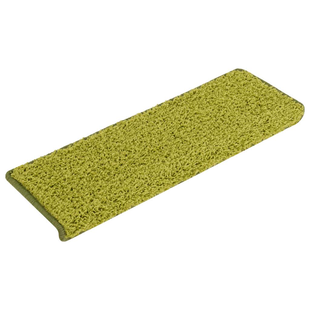 vidaXL Stair Tread | Set of 15 | Green | 100% Polypropylene | 65 x 21 cm 2