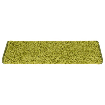 vidaXL Stair Tread | Set of 15 | Green | 100% Polypropylene | 65 x 21 cm 3