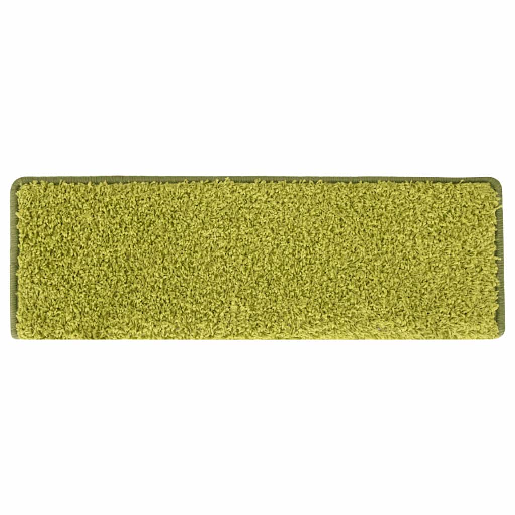 vidaXL Stair Tread | Set of 15 | Green | 100% Polypropylene | 65 x 21 cm 4