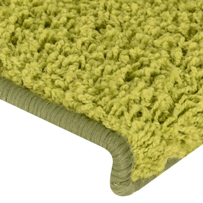 vidaXL Stair Tread | Set of 15 | Green | 100% Polypropylene | 65 x 21 cm 5