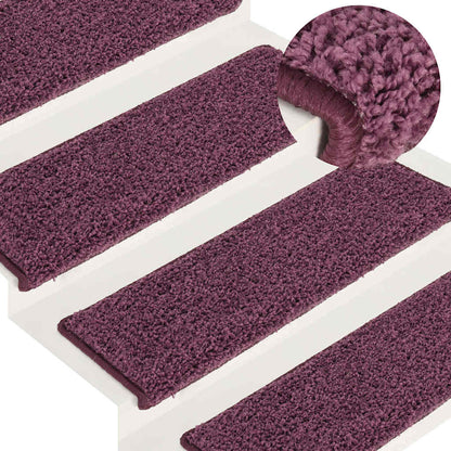 vidaXL Stair Tread | Set of 15 | Dark purple | Polypropylene | 65x21x4 cm 3