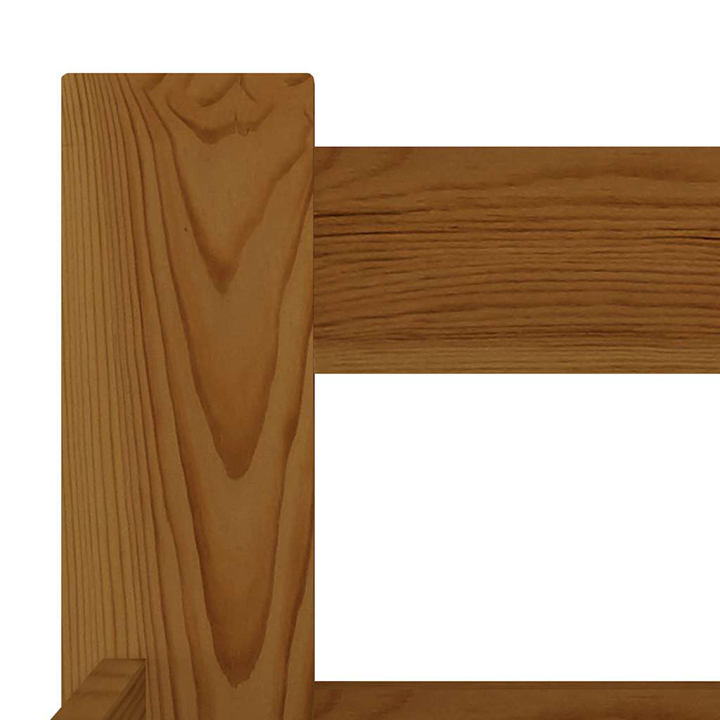 vidaXL Bed Frame without Mattress Honey Brown Solid Pine Wood 200x200cm 5