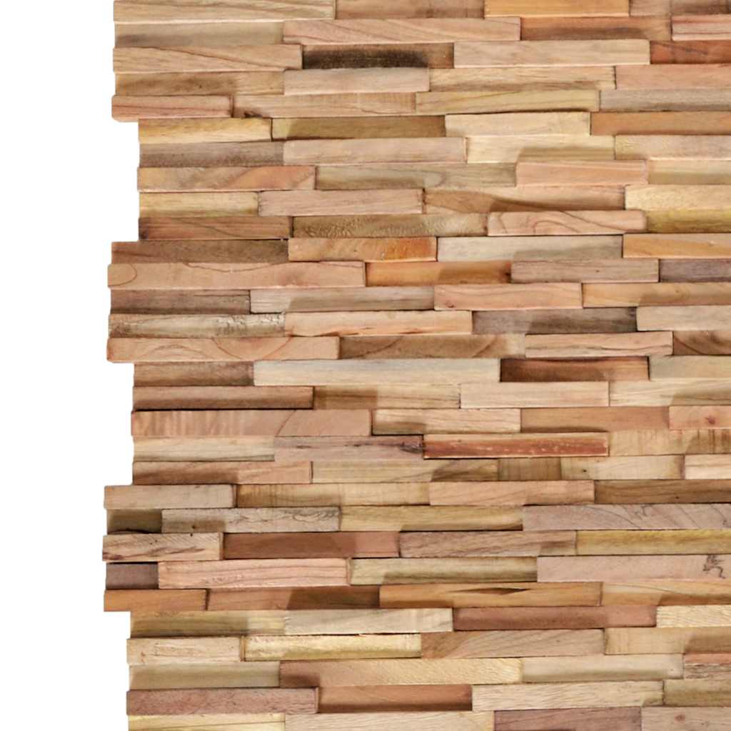 vidaXL 3D Wall Cladding Panels 10 pcs 1.08 m² Solid Teak Wood 2