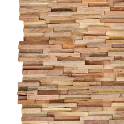 vidaXL 3D Wall Cladding Panels 10 pcs 1.08 m² Solid Teak Wood 2
