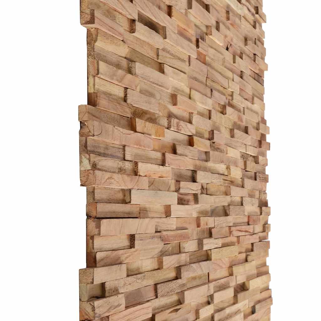 vidaXL 3D Wall Cladding Panels 10 pcs 1.08 m² Solid Teak Wood 3