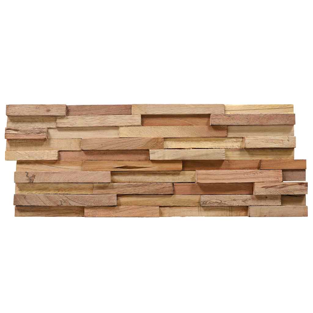 vidaXL 3D Wall Cladding Panels 10 pcs 1.08 m² Solid Teak Wood 4
