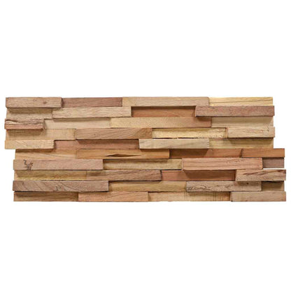 vidaXL 3D Wall Cladding Panels 10 pcs 1.08 m² Solid Teak Wood 4